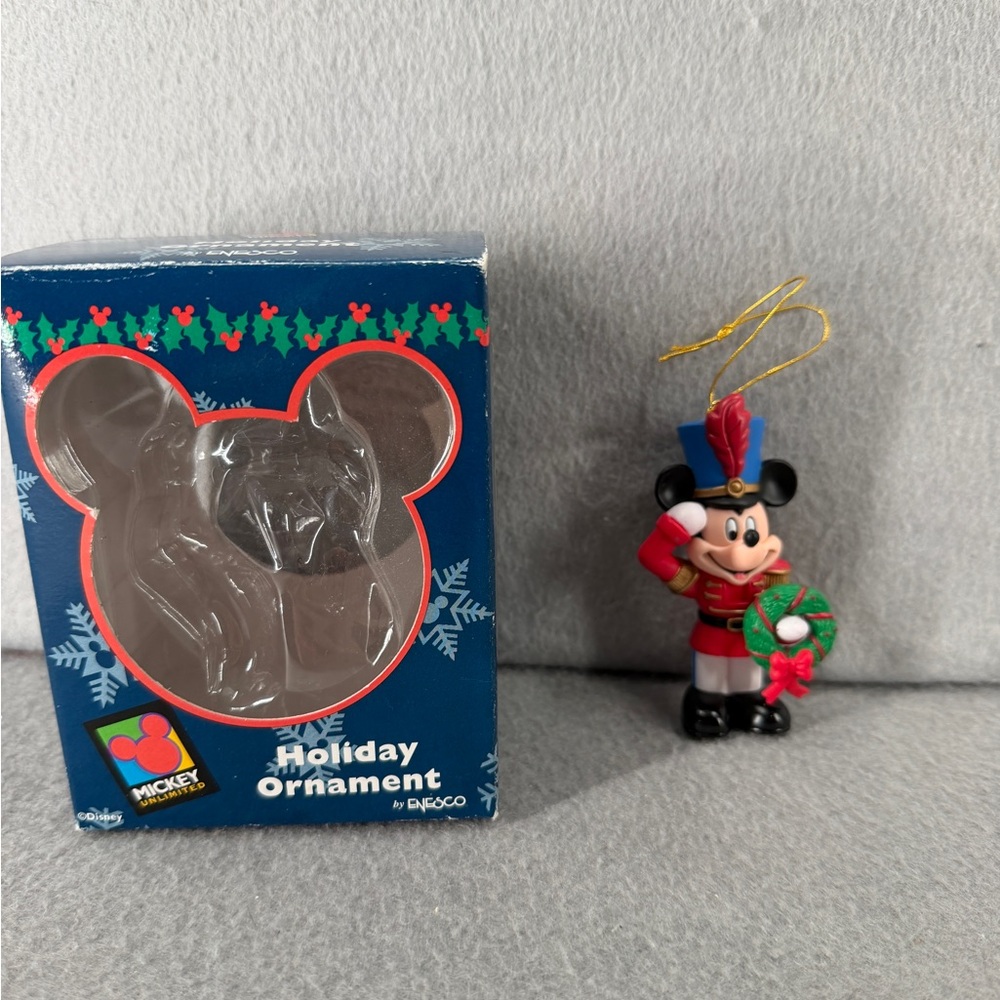 Vtg Enesco Disney‎ Tree-rific Treasures Mickey Mouse Soldier Christmas Ornament